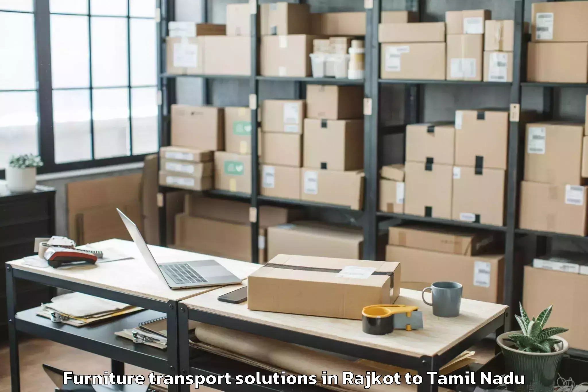 Book Rajkot to Vr Mall Chennai Furniture Transport Solutions